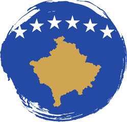 Grunge Brush Circular On  Kosovo