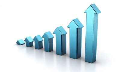 business graph on a white background