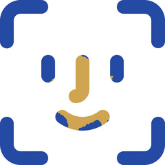 Kosovo flag on Face ID outline icon