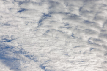 Fototapeta premium White clouds on soft sunlight and sky background at morning time
