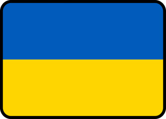 Fototapeta premium Ukraine Flag Free Icon