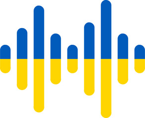 Ukraine flag on Audio Wave icon