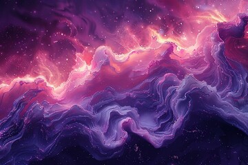 A purple and pink galaxy with a purple line in the middle