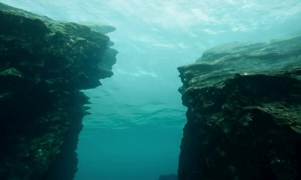Close-up shot with cool, diffused light: The camera starts with a close-up of a subduction trench, showing the deep, trench-like features. Cool, diffused light creates a detailed, atmospheric view of 
