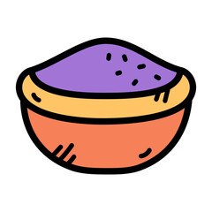 Color Powder Bow Doodle Illustration