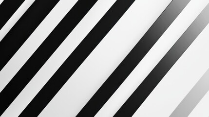 Crisp black and white diagonal stripes, detailed and sharp against a smooth white background.