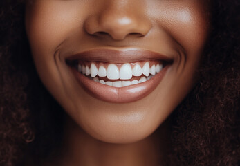 Fototapeta premium Close up of a young woman smiling 