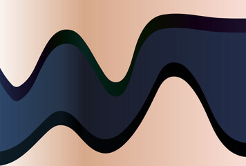 Black wavy shape on the gradient background