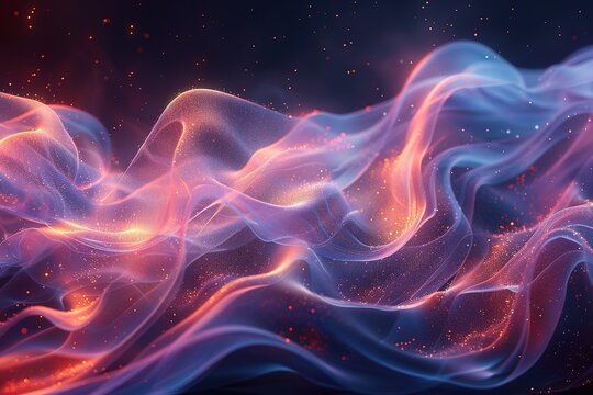 uturistic motion energy art smoke digital blue illustration science texture graphic wave effect - Powered by Adobe