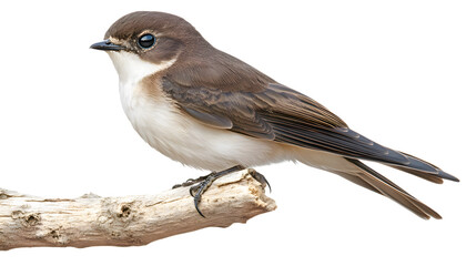 Fototapeta premium Sand Martin Bird on Transparent Background PNG, Photo Realistic, Wallpaper, Cover and Screen for Smartphone, PC, Laptop, Transparent PNG