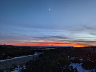 winter sunset