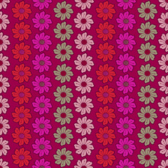 Floral seamless pattern , repeat daisy tile