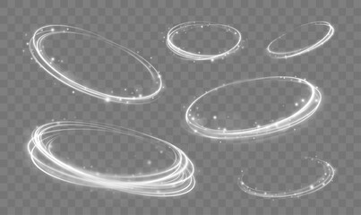 White shiny sparks of spiral wave. Imitation of the exit of cold air from the air conditioner. Vector illustration stream of fresh wind.