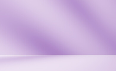 Empty purple studio room for product presentation with shadow of tree leaves on the wall. Interior concrete wall and floor design backdrop for displaying products. Shadow overlay effect.	