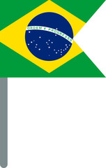 Brazil Flag On Crisp Corners