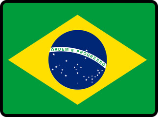 Brazil Flag Smooth rectangle icon