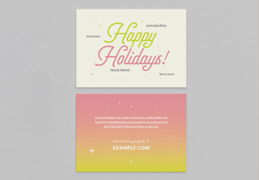 Happy Holidays Card Layout