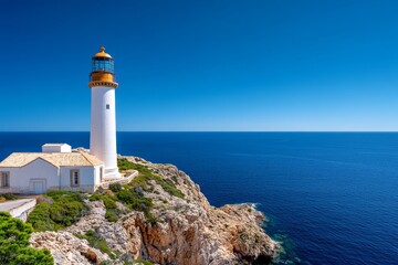 Marfa Point, with its lighthouse standing against the deep blue sea and cliffs, marking the edge of the Maltese islands