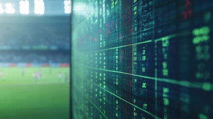 A detailed scorecard showcasing the India vs Ireland cricket match with player statistics and runs scored, set against a blurred cricket field background.