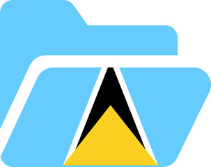 Folder Shape Of Saint Lucia Flag