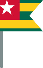 Togo Flag On Crisp Corners