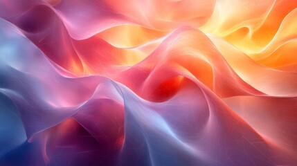 Obraz premium The artwork showcases flowing waves of vivid colors, merging seamlessly into one another.