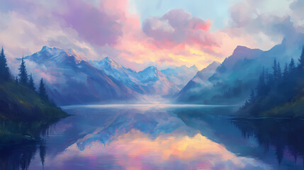 sunrise in the mountains