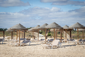 beach chairs on the beach
