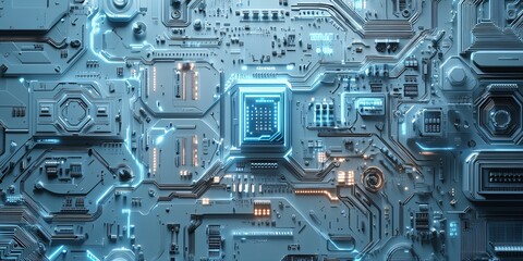 Fototapeta premium Abstract glowing digital background with vibrant neon shapes and patterns, shining futuristic lights in a technological style, deep space atmosphere new beautiful stock image illustration AI