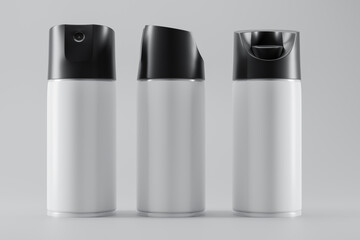 can of air freshener mockup on white background. 3d rendering