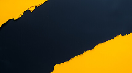 Obraz premium Torn yellow paper revealing black background. Black Friday and sale concept. Image for banner with copy space.