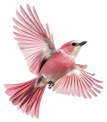 Fototapeta premium PNG A flying pink robin bird photography birdwatching cardinal.