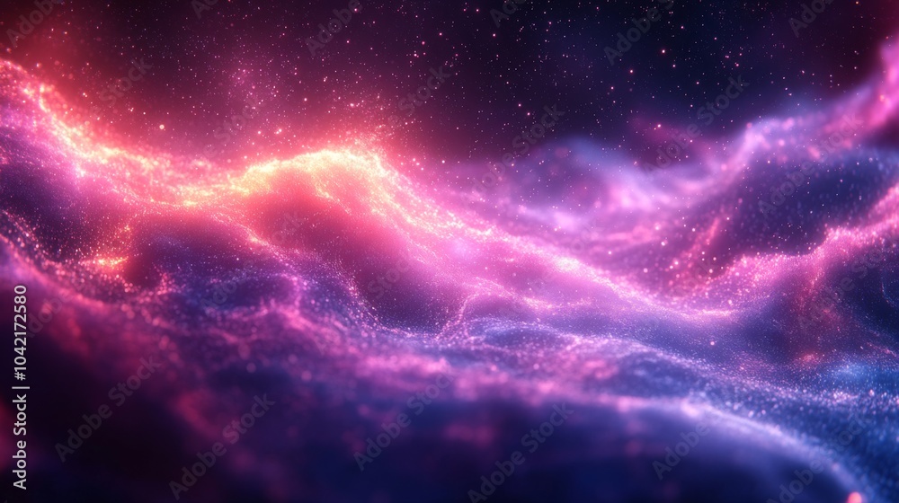 Aufkleber in a stunning display of cosmic beauty, colorful clouds of gas and dust swirl together, illuminated 