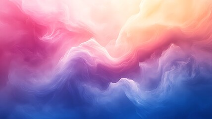 Fototapeta premium Abstract background with vibrant colors and flowing lines in pink, blue, yellow, and white.
