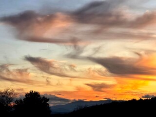 sunset in the clouds