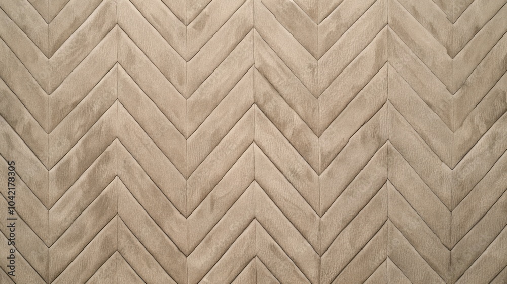 Wall mural Beige Chevron Tile Wall