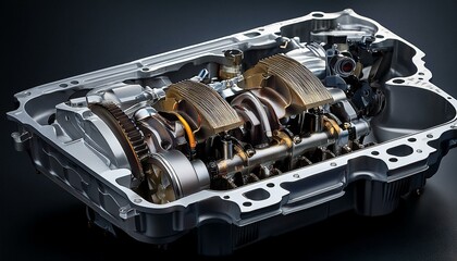 Nahaufnahme von Motor Benzin Detail