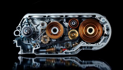 Nahaufnahme von Motor Benzin Detail