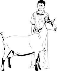 Goat Show Vector file, livestock show Vector cut file, 