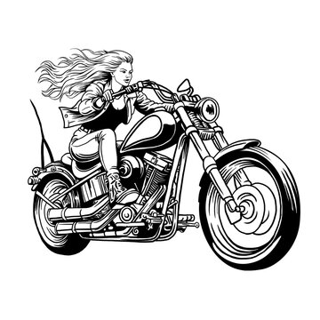 donna in moto