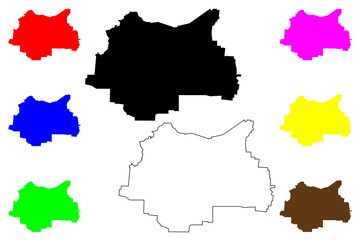 Lewis County, State of Tennessee (U.S. county, United States of America, USA, U.S., US) map vector illustration, scribble sketch Lewis map