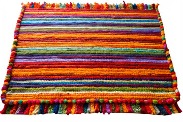 Handwoven rug on a transparent background 