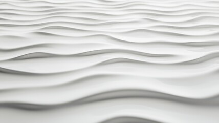 Obraz premium Abstract white textured waves on a surface, creating soft undulating patterns.