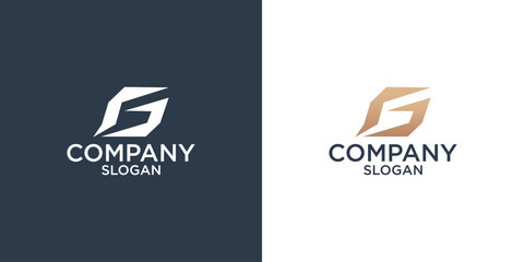 collection of initials letter g abstract monogram logo design vector