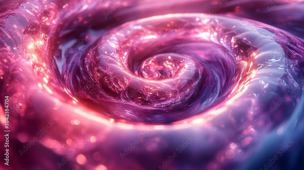 Poster this captivating display features colorful swirling patterns of purple and pink, giving an impressio