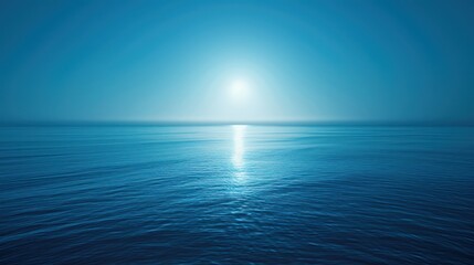 Obraz premium Serene Seascape with a Glimmering Horizon