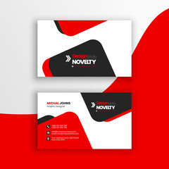 Black and Red business card design Template Layour