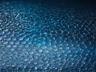 Naklejka premium blurred winter luxury background featuring snow and a frosty glass textured surface. This digital backdrop showcases a stunning blue gradient and an electronic diode effect, perfect for December