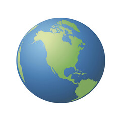 Fototapeta premium Illustration of earth globe isolated on transparent background