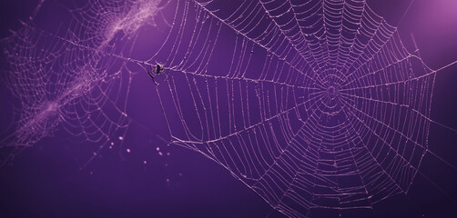 halloween decoration background template illustration, with banner and copy space. Spooky-themed background.